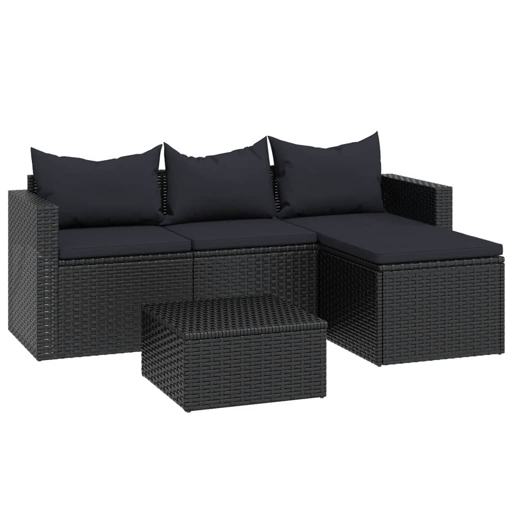 vidaXL Patio Furniture Set Patio Lounge Set Outdoor Furniture Poly Rattan