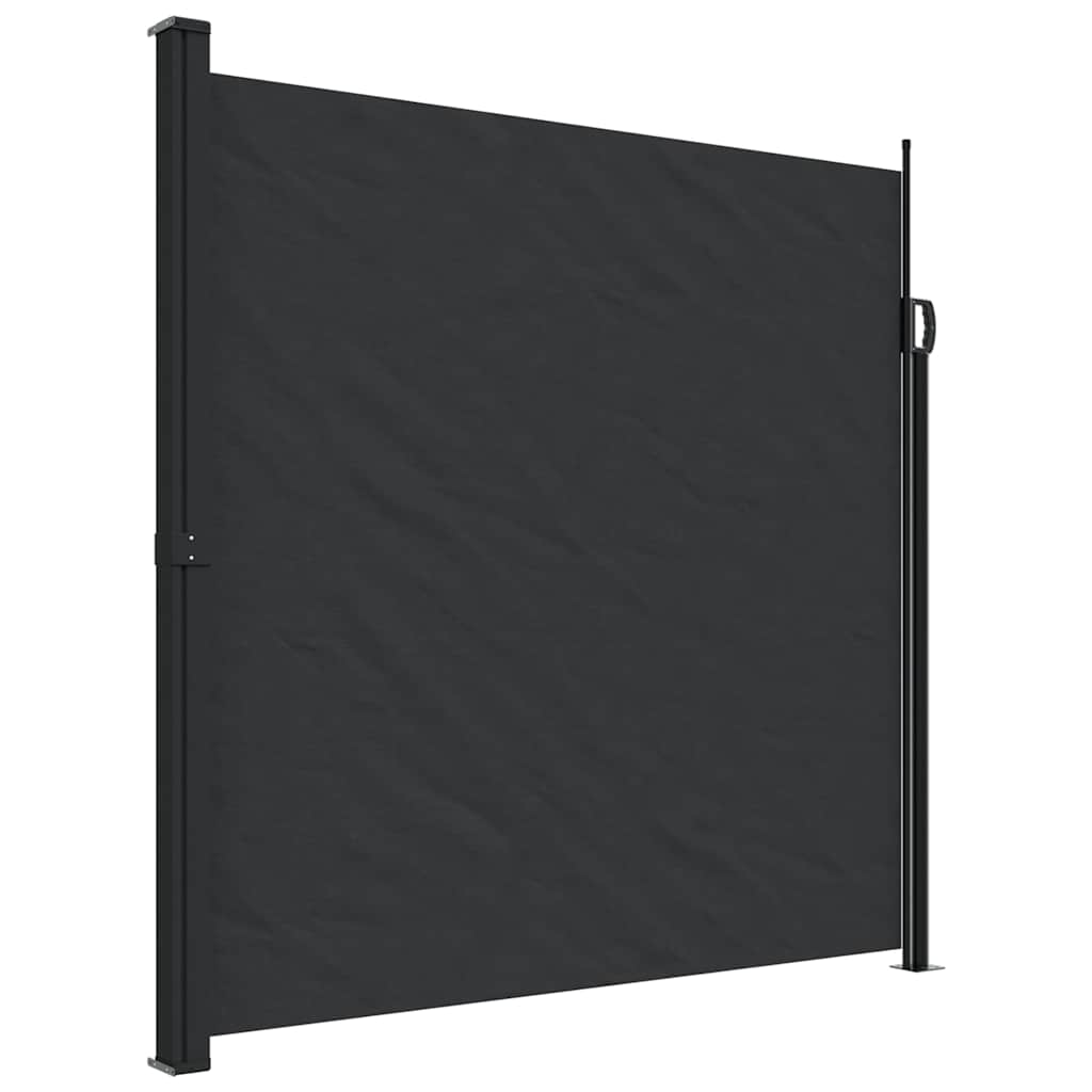 NNEVL Retractable Side Awning Black 200x600 cm