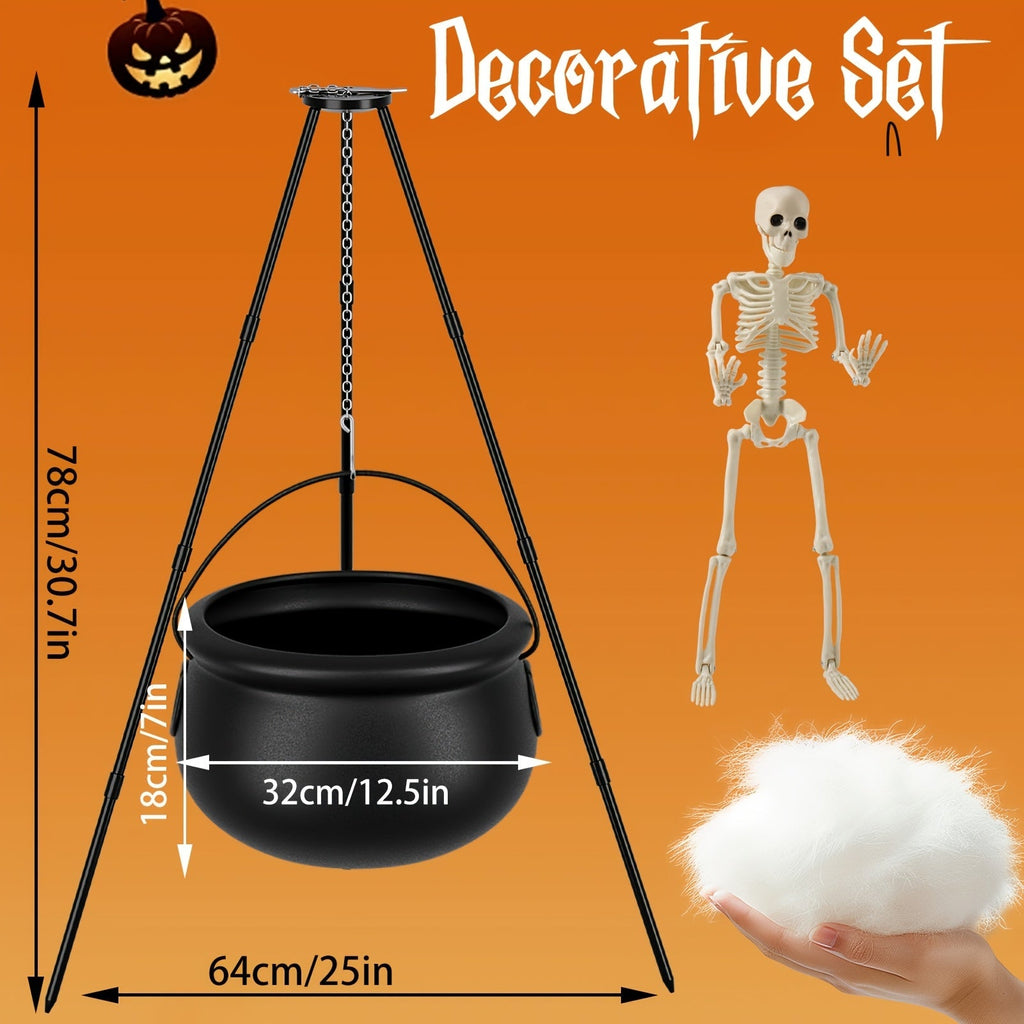 Patio Halloween Witch Cauldron Set