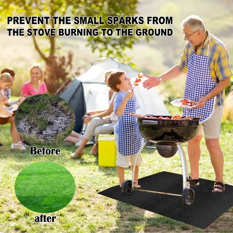 Under Grill Mat Fireproof Fire Pit
