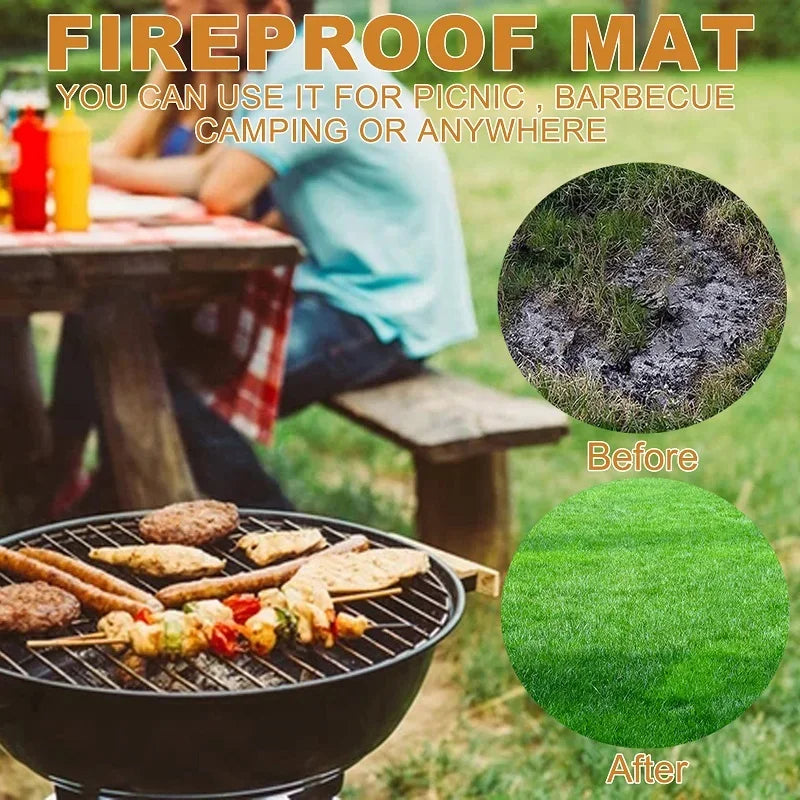 Under Grill Mat Fireproof Fire Pit