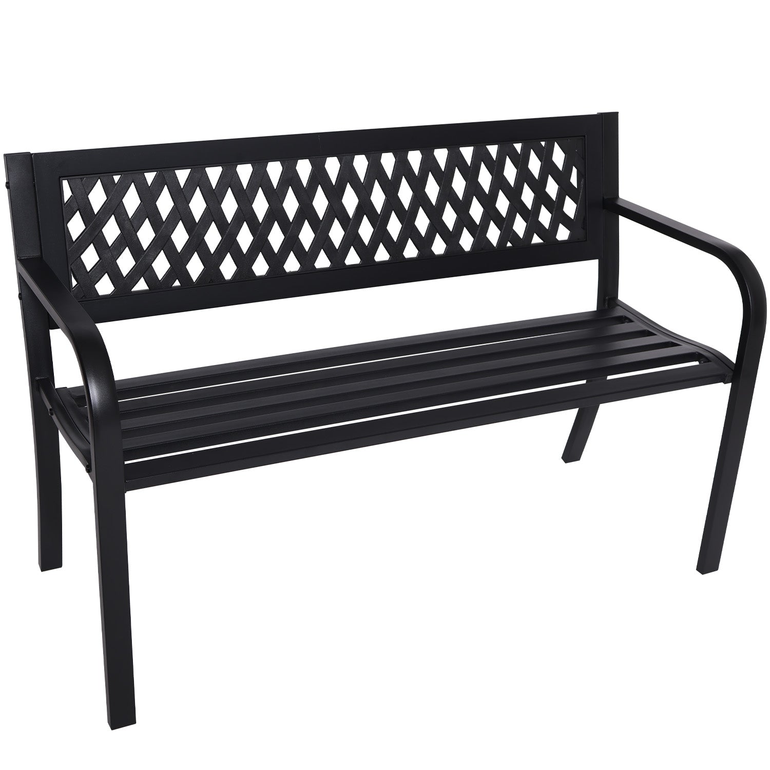 NNEDPE Steel Outdoor Garden Bench - Lattice