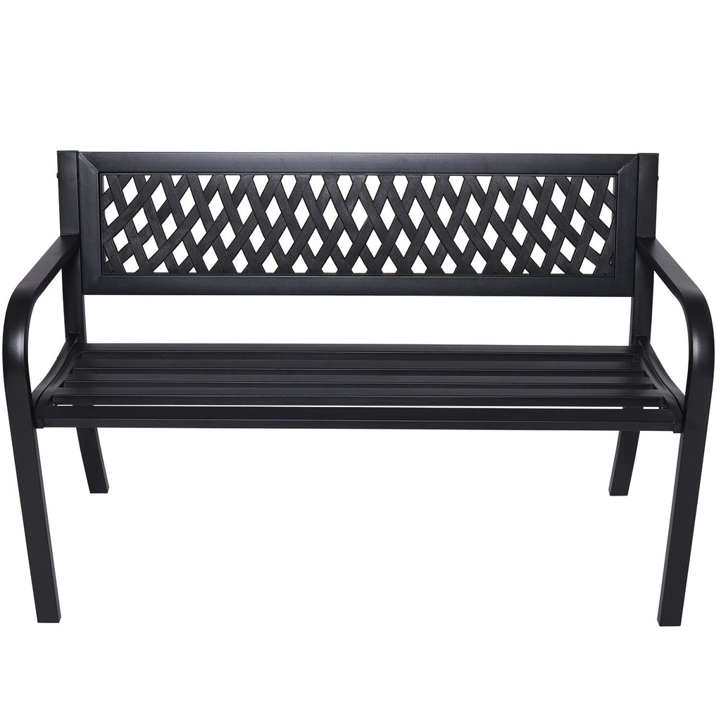 NNEDPE Steel Outdoor Garden Bench - Lattice