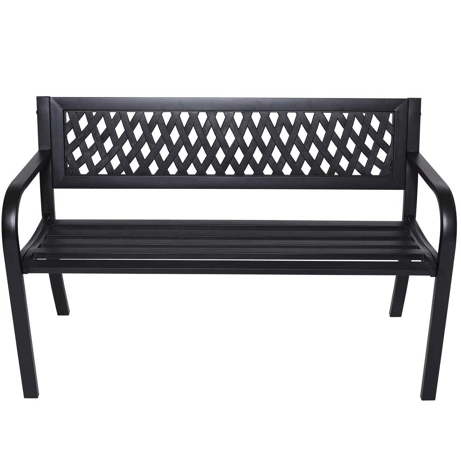 NNEDPE Steel Outdoor Garden Bench - Lattice