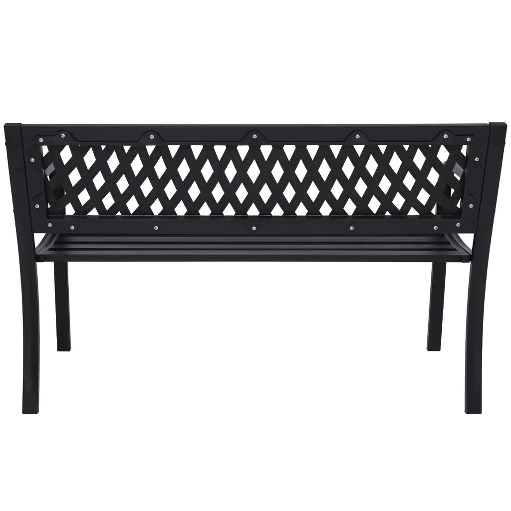 NNEDPE Steel Outdoor Garden Bench - Lattice